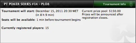 PT Poker Series 2011: Etapa PLO Hi/Lo de  hoje à noite 102