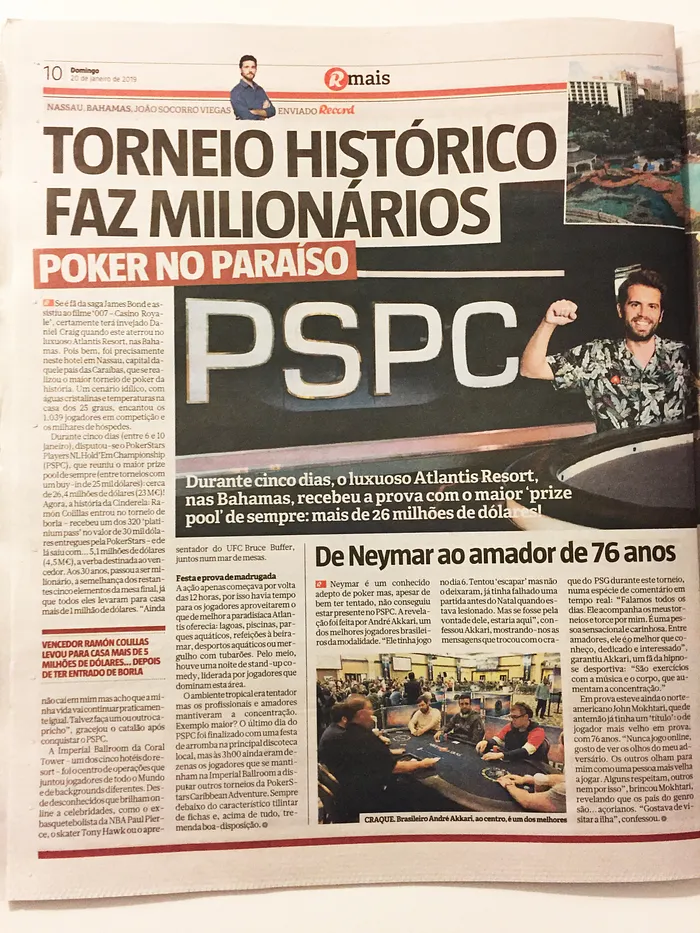 Entrevista de João Vieira nas Bahamas ao Jornal Record