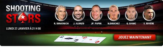 PokerStars.fr : Tournoi bounty "Shooting Stars" Special Foot 10.000€GTD 101
