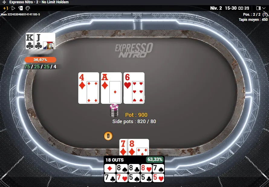 Mesa de Expresso da Winamax Poker