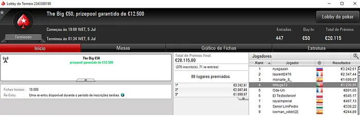 hhtuga13 Recebe Mais de €14,500 na PokerStars.FRESPT & Mais 102