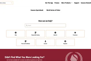 Caesars Palace Online Casino Help