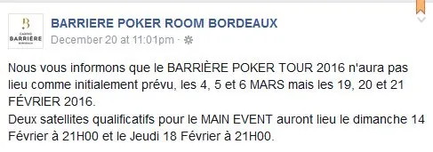 Barriere Poker Tour : Le calendrier complet de la saison 2016 101