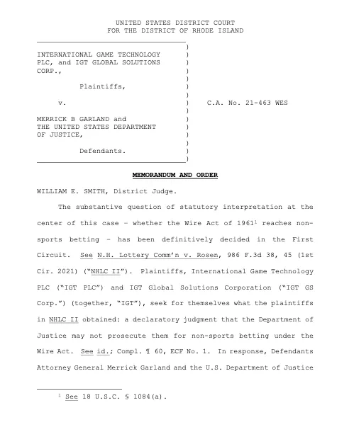 District Judge William E. Smith