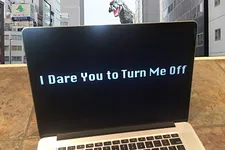 Betcha can't turn off the computer (and what is that out the window?)