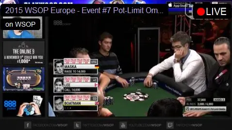 WSOPE : Le streaming de la TF de l'Event 7 PLO avec Doug Lee, Shannon Shorr et Barny Boatman 0001