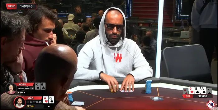 João Vieira destaque na mesa da TV do Estoril Poker Fest 