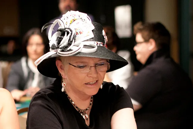 Susie Isaacs had one of the most interesting hats of the day. Unfortunately, she was eliminated awhile back.