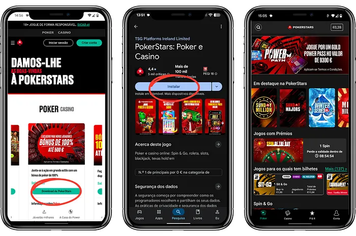 Passos download App Pokerstars Portugal Android