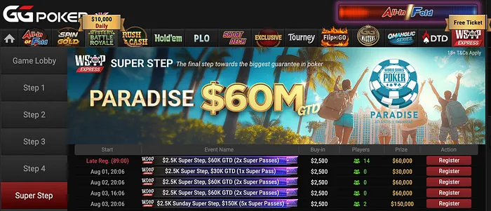 WSOP Express Super Step