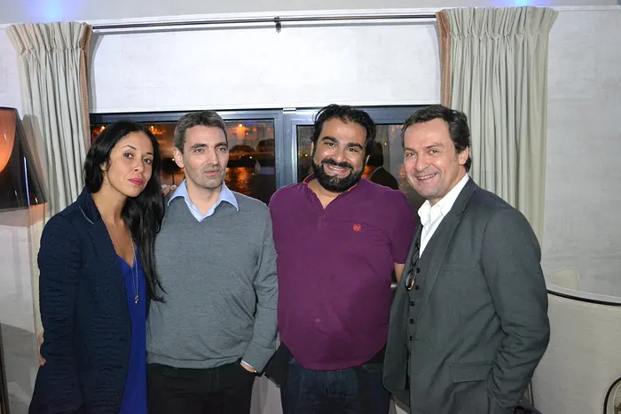 Shéhérazade renoux, Ziad et Pascal, le dirigeants de Clichy-Montmartre et Benoit Cornu, le dircom de PMU