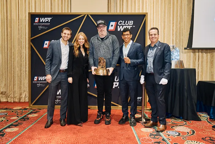 Jared Jaffee receives his trophy