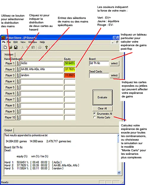 PokerStove : calculez vos probabilités et votre espérance de gains au poker 101