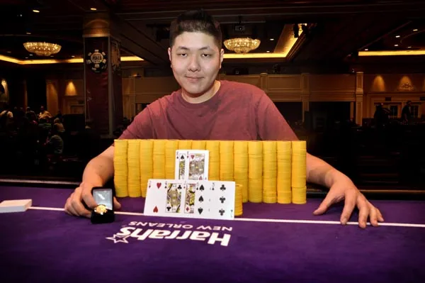 Andy Hwang, winner of Event #1. Picture courtesy of WSOP.com.
