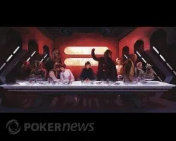 darth Vader cuenta un bad beat en el break para la cena de las WSOP de la  estrella de la muerte