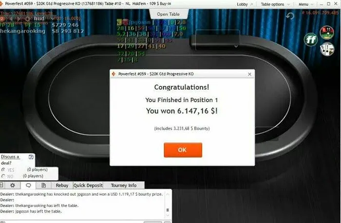 Nuno Mafra Vence Evento #59 Powerfest Partypoker & Naza114 2º no Evento #52 101