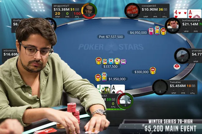 Mcihel Dattani na mesa final do $5.200 Winter Series Main Event