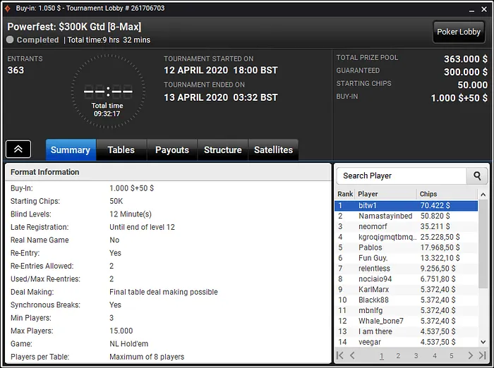 powerfest partypoker joao vieira