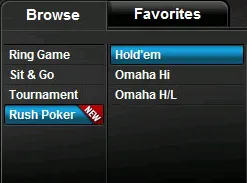 Full Tilt Poker : le Rush Poker en multitable ou 40 actions minute (APM) 102