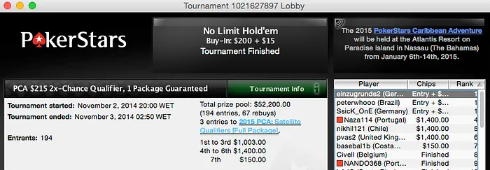 João Simão vai ao EPT Praga, Thiago Crema, Ricardo Azevedo, Pedro Correa e kvs55 ao PCA... 103