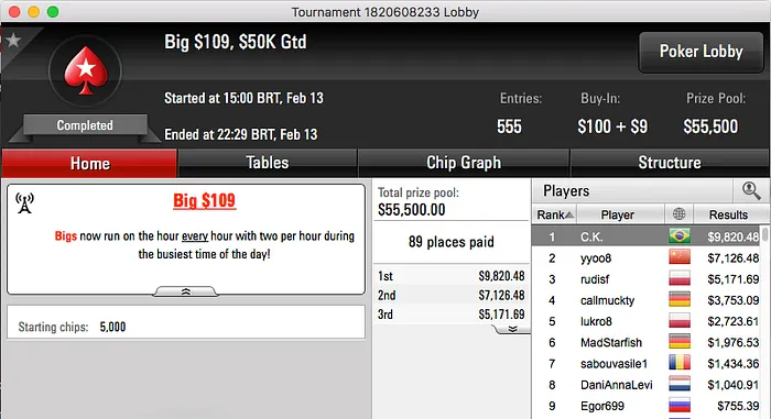 ManafesTT, Christian Kruel e remela_som Cravam no PokerStars 102