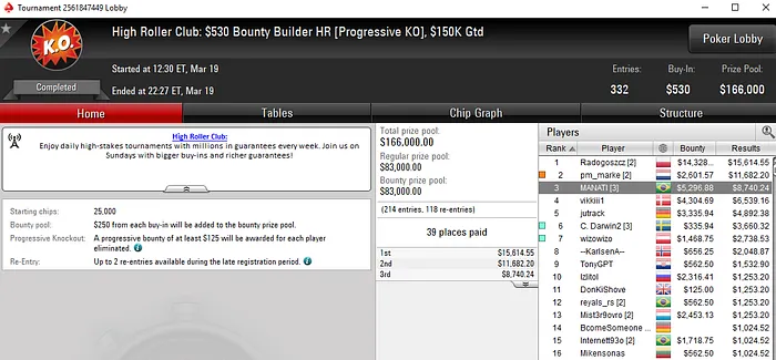 Lobby de poker da PokerStars