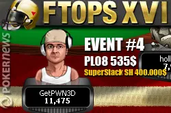Full Tilt Online Poker Series FTOPS XVI : Samedi 24 avril, '-BeatMe79-' a remporté l'Event #4 PLO à 535$ (400.000$ garantis).