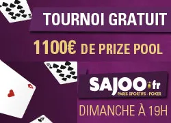 Freeroll 1.100€ ce soir sur Sajoo Poker