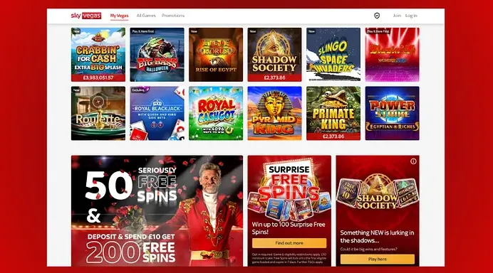 Sky Vegas 50 Free Spins