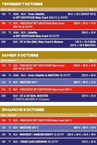 Le programme complet du BPT Blotzheim 101