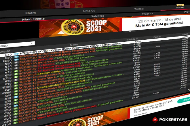 SCOOP 2021 na PokerStars Portugal