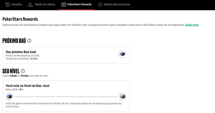 Baus de  recompensa pokerstars rewards