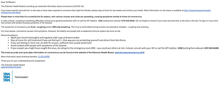 Estonia Coronavirus