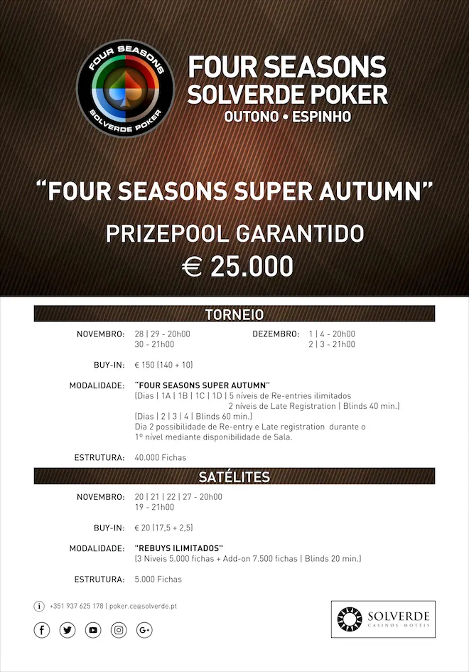 Calendário Four Season Super Autumn - €25.000 Garantidos 101
