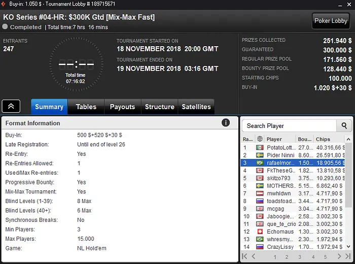 Pablo Brito Silva Crava KO Series #02-High do partypoker & Mais 103