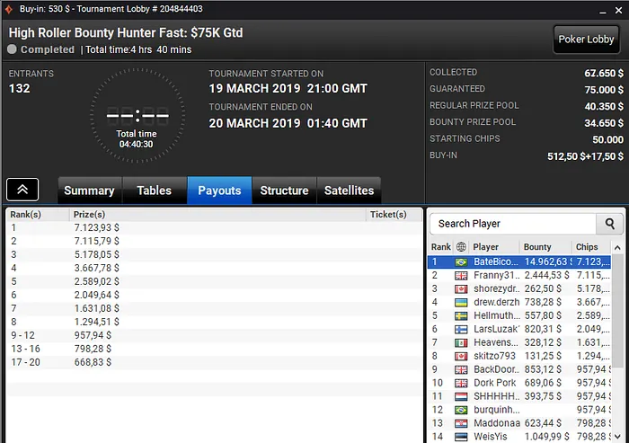 Lobby de poker do partypoker