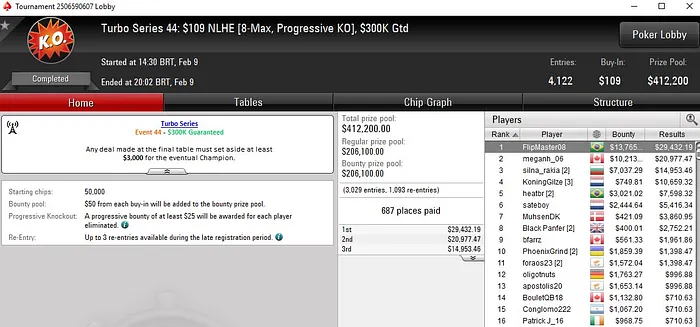 Lobby de poker do PokerStars