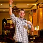 Tristan Wade with his first WSOP bracelet in the lobby of the beautiful Hotel Majestic, which host this years WSOPE.