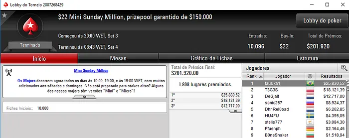Stackhousew Crava Super-Sized Sunday & Brasil Detona Feltros Virtuais do PokerStars 103