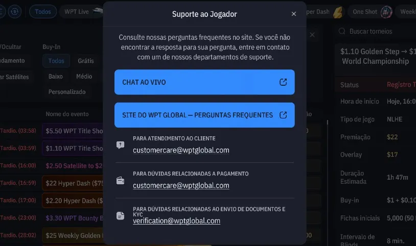 Wpt global suporte atendimento ao cliente