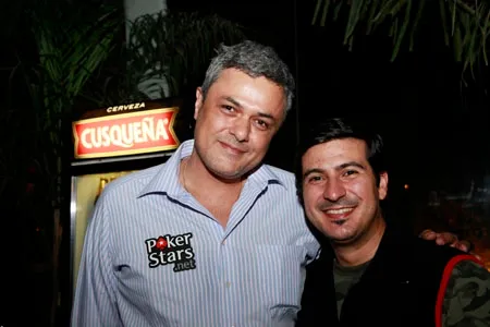 Jorge Arias (left), at last night's welcome party.