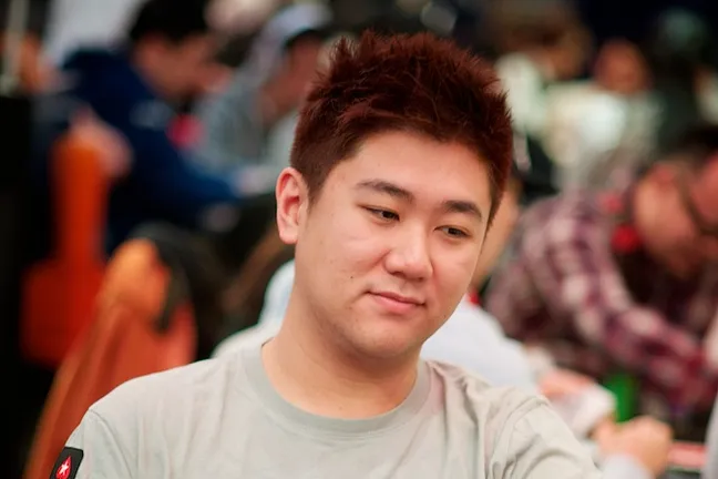 One half of the Team PokerStars Pros playing today, Bryan Huang