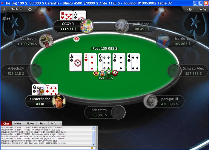 Table finale Pokerstars 7