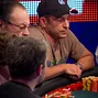 Lance Steinberg closes his eyes as he loses an all in call against Phil Collins.