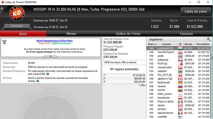 WCOOP 2017: João "Naza114" Vieira 16º no Evento #66-Low & Mais 103