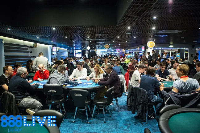 The famous tournament room at Casino Barcelona, where a bumper field is expected