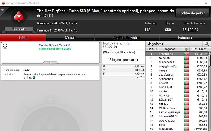 seabraking Conquista The Hot BigStack Turbo €50 e Bounty Builder €30 101