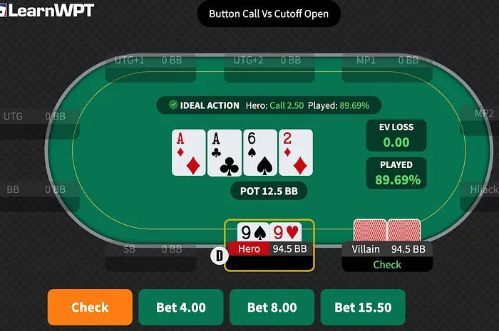 The WPT GTO Trainer lets you play real solved hands against a perfect opponent in a wide variety of postflop scenarios