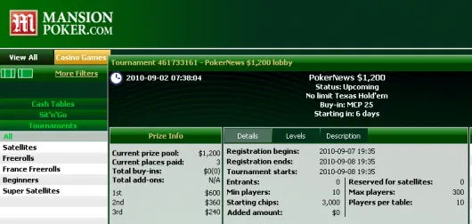 Mansion Poker ,200 Freeroll Series - Qualifique-se Já, Há um Torneio Amanhã! 101