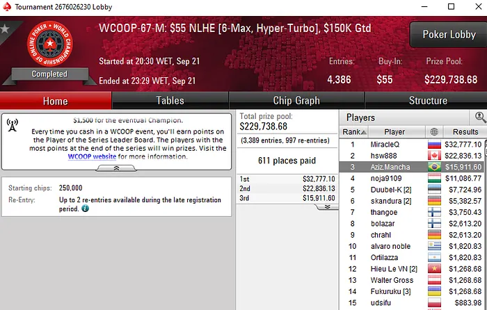 pokerstars wcoop 2019